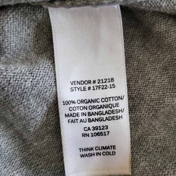 Northern Reflections grey 100% cotton knit crew neck sweater - Picture 6 of 6